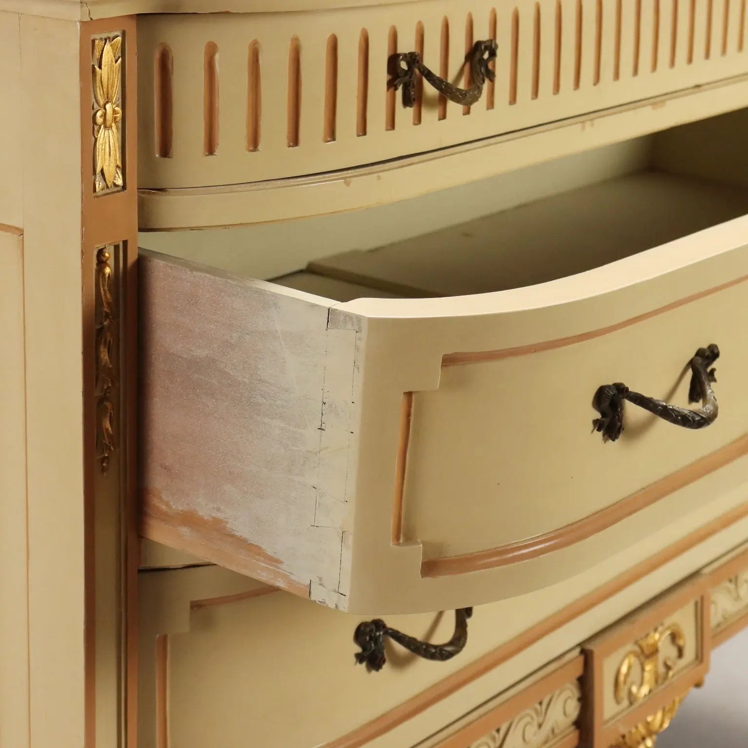 Antique Chest of Drawers Neoclassical Style Lacquered Wood '900