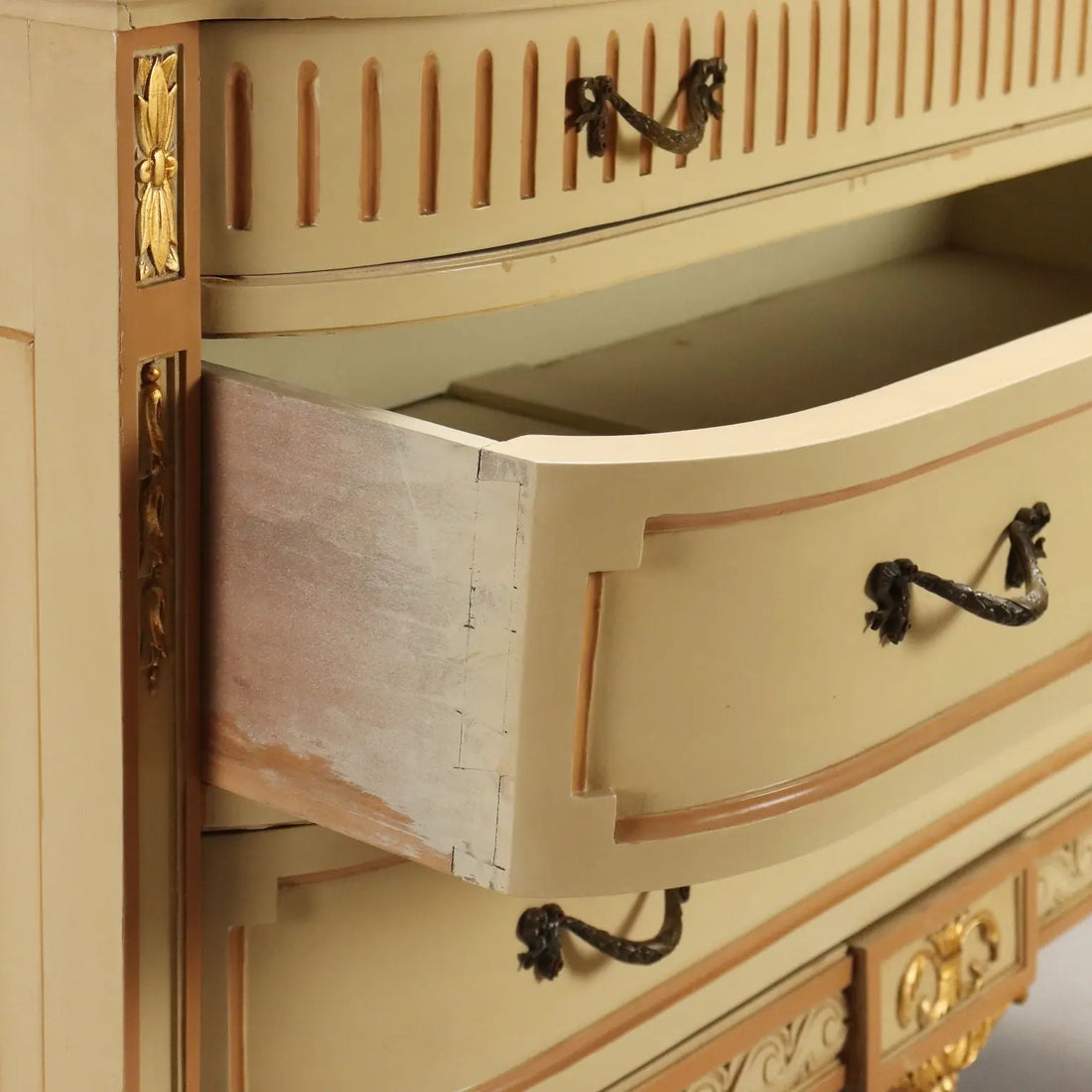 Antique Chest of Drawers Neoclassical Style Lacquered Wood '900
