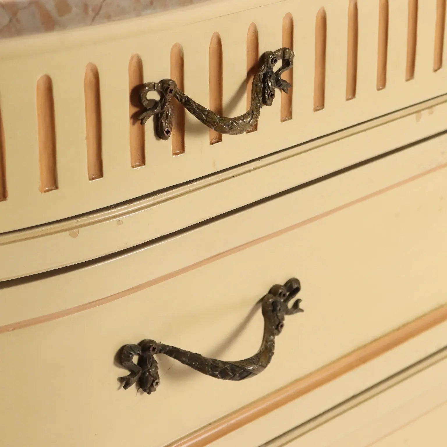 Antique Chest of Drawers Neoclassical Style Lacquered Wood '900
