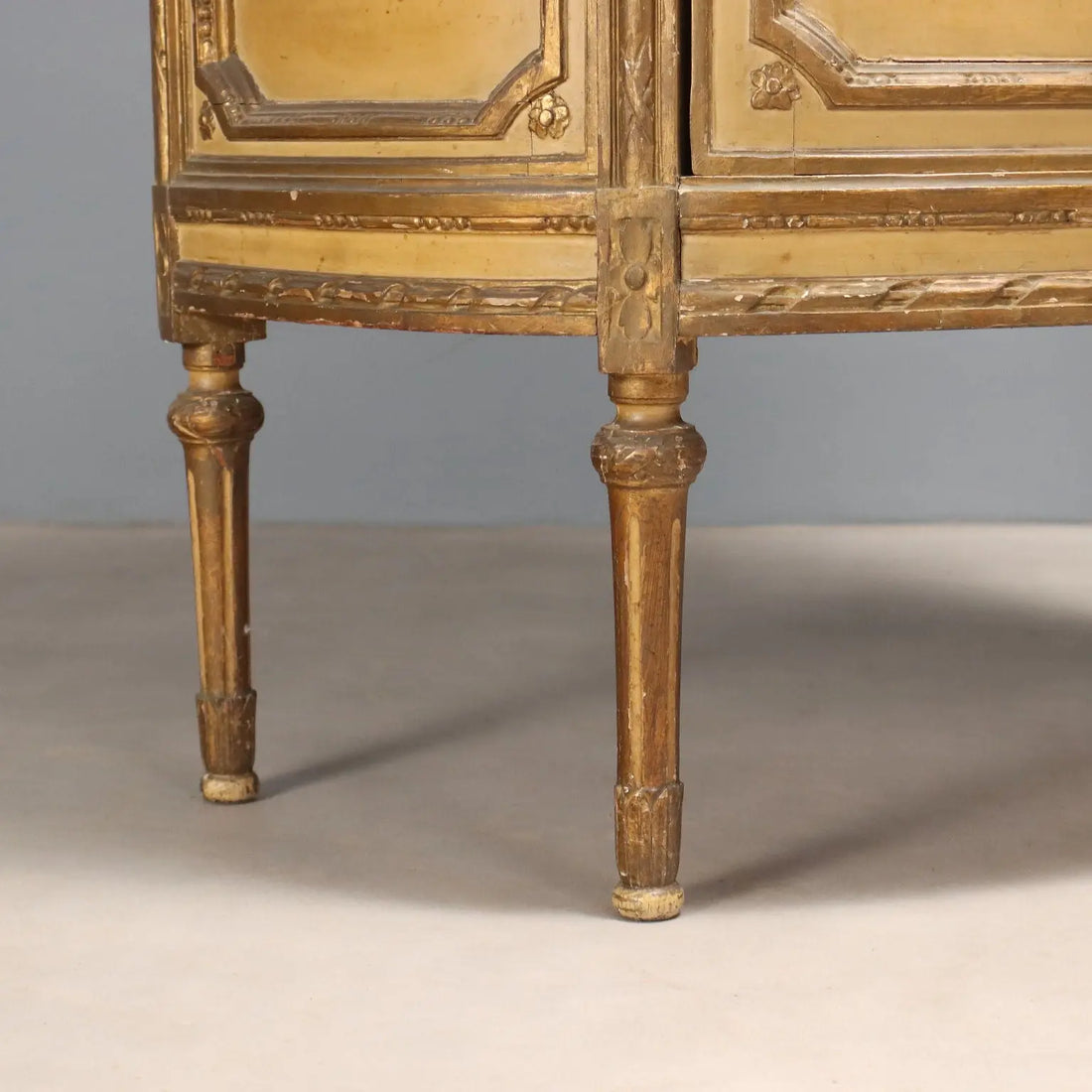 Antique Showcase Neoclassical Style Carved Wood XIX Century
