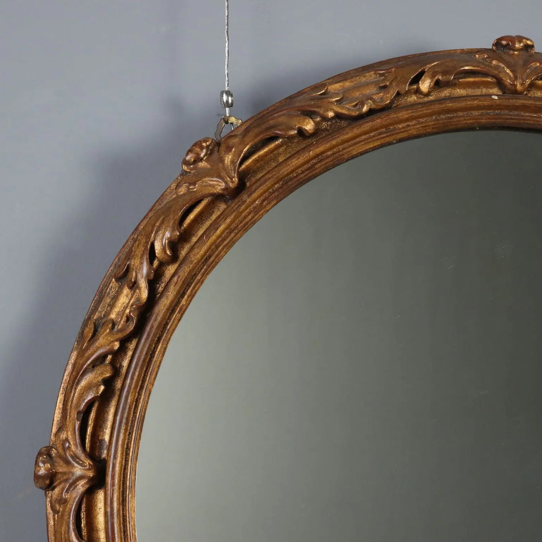 Antique Mirror Carved Gilded Wood Italy XX Century