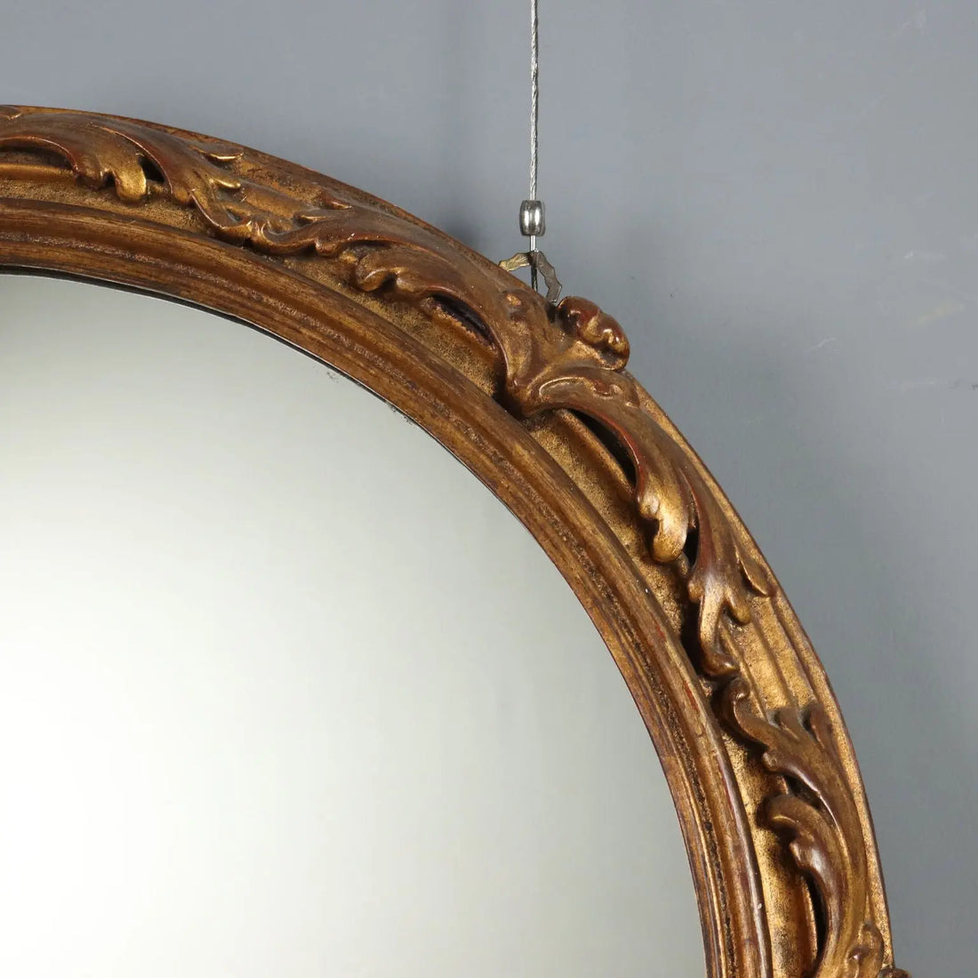Antique Mirror Carved Gilded Wood Italy XX Century