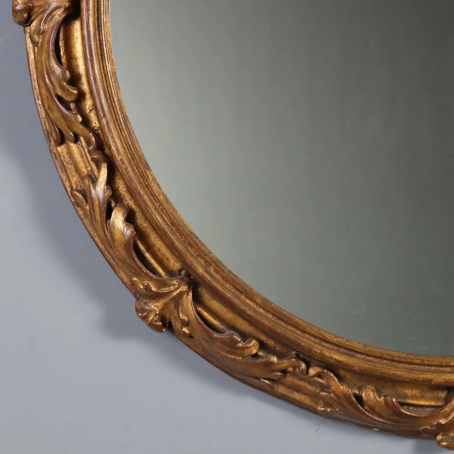 Antique Mirror Carved Gilded Wood Italy XX Century
