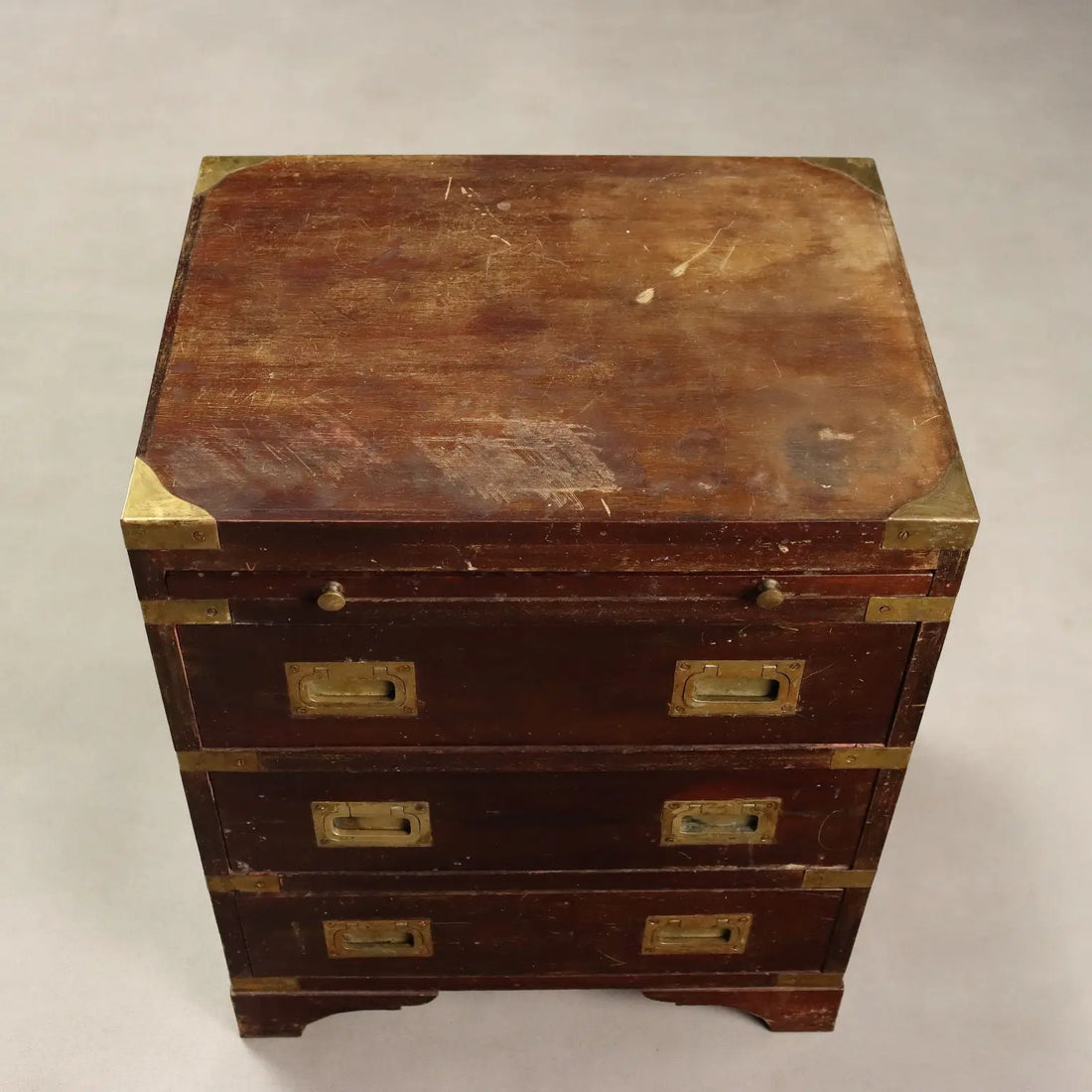Antique Bedside Tables Mahogany Brass United Kingdom XX Century
