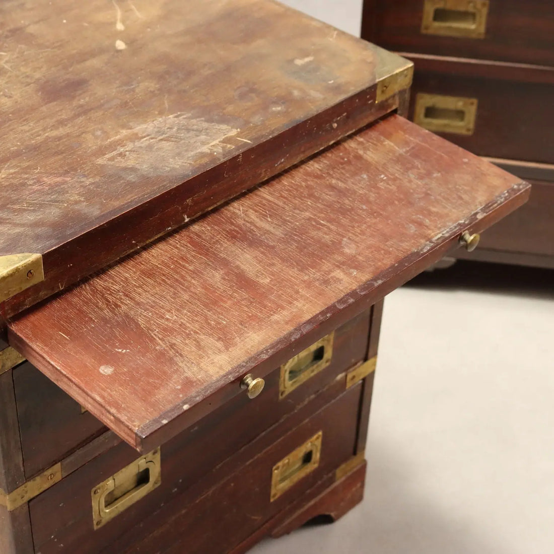 Antique Bedside Tables Mahogany Brass United Kingdom XX Century