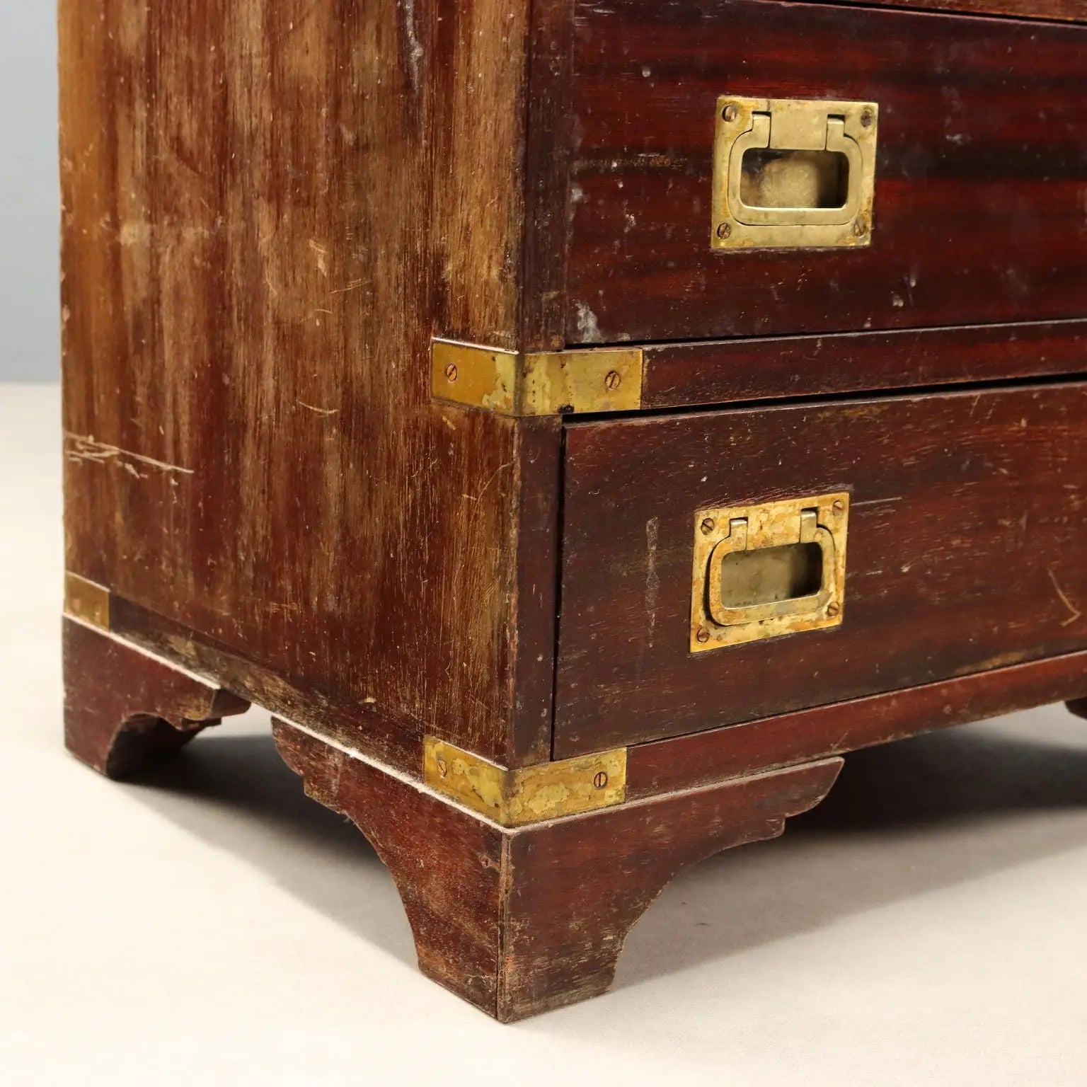 Antique Bedside Tables Mahogany Brass United Kingdom XX Century