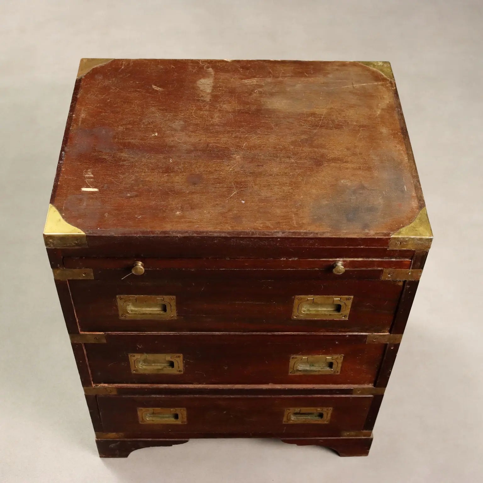 Antique Bedside Tables Mahogany Brass United Kingdom XX Century