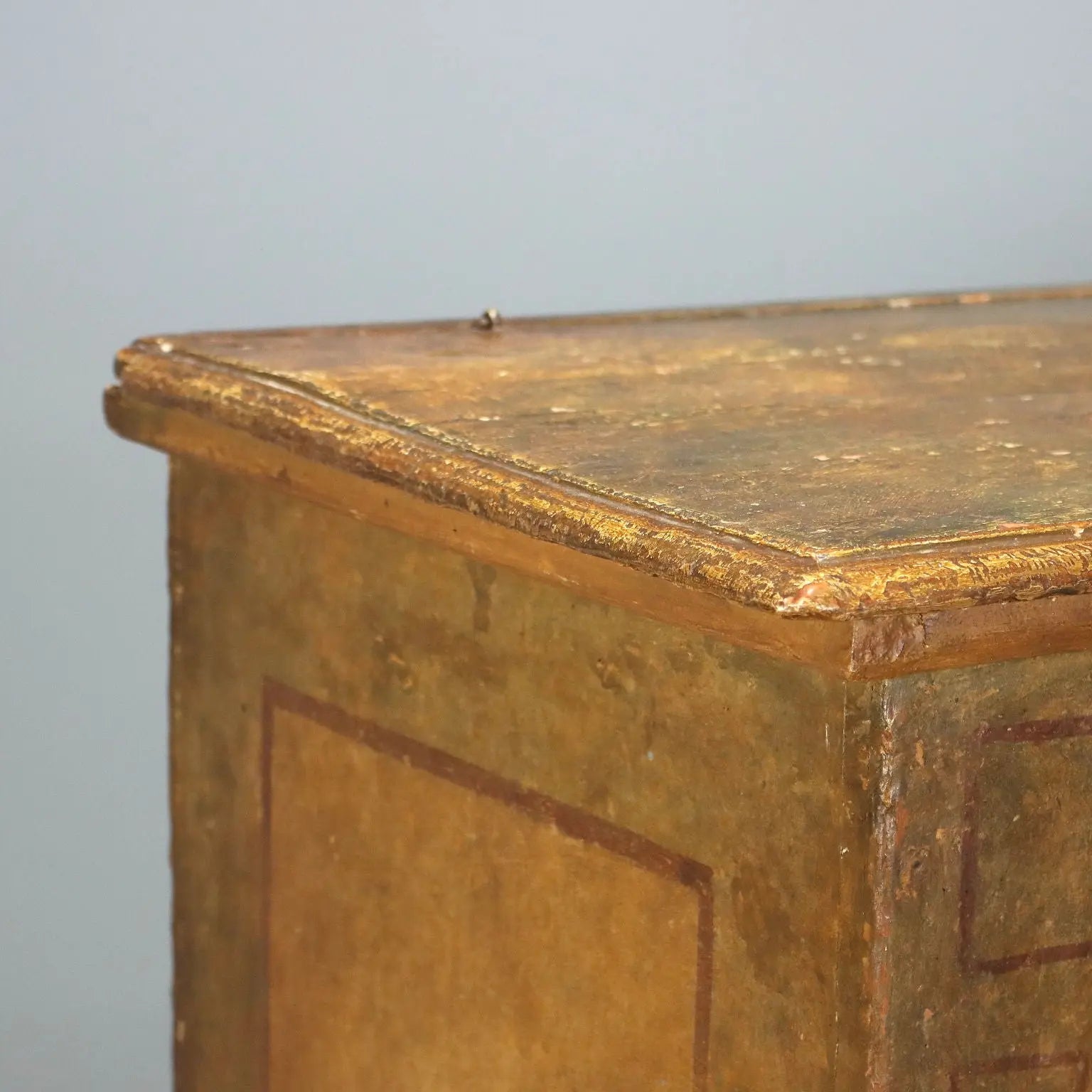 Antique Baroque Cupboard Lacquered Poplar XVIII Century