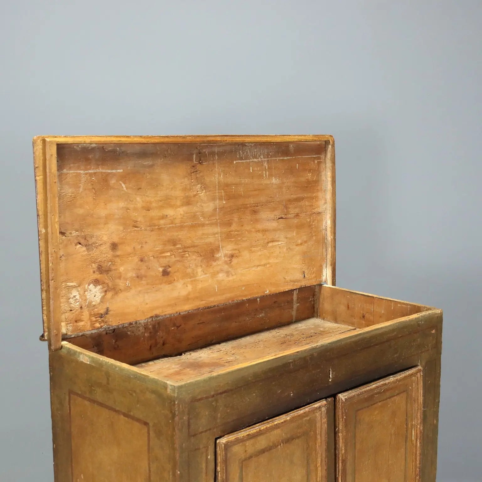 Antique Baroque Cupboard Lacquered Poplar XVIII Century