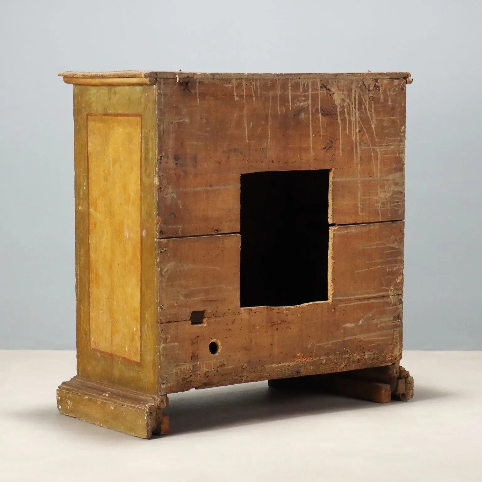 Antique Baroque Cupboard Lacquered Poplar XVIII Century