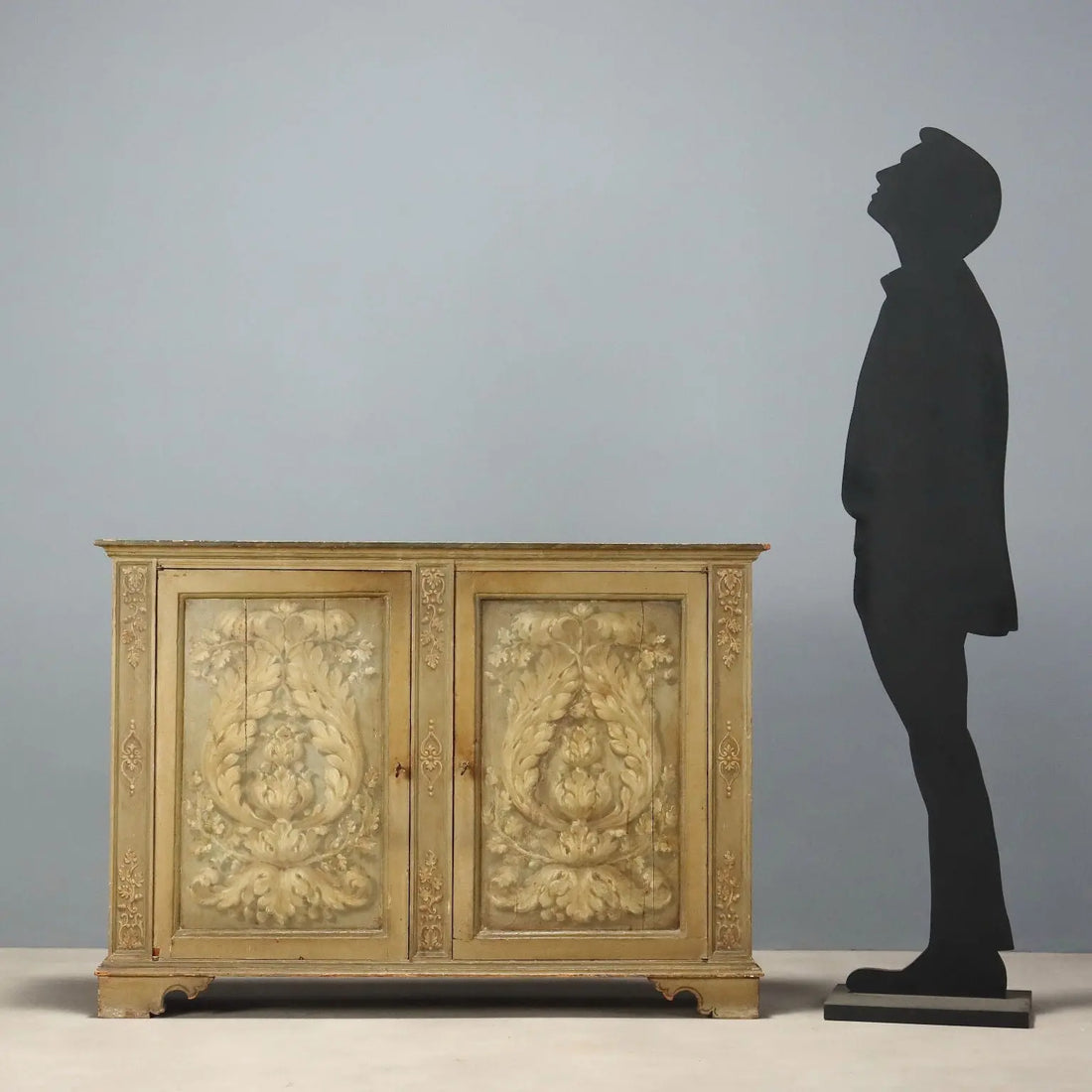 Baroque Sideboard in Fir and Poplar, 19th Century