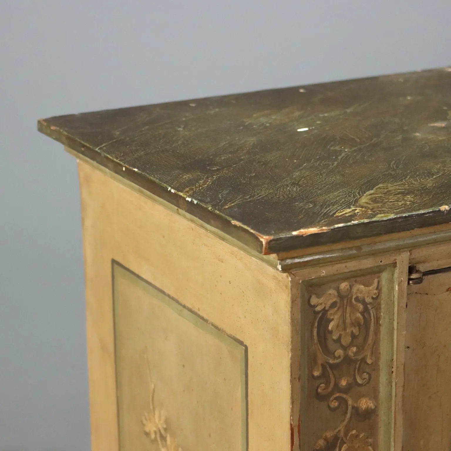 Baroque Sideboard in Fir and Poplar, 19th Century
