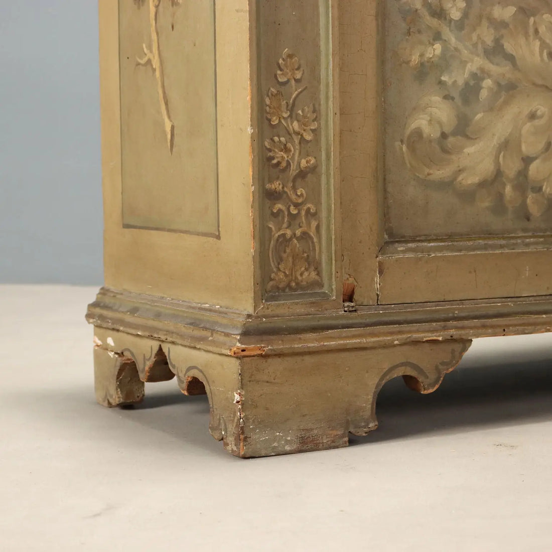 Baroque Sideboard in Fir and Poplar, 19th Century