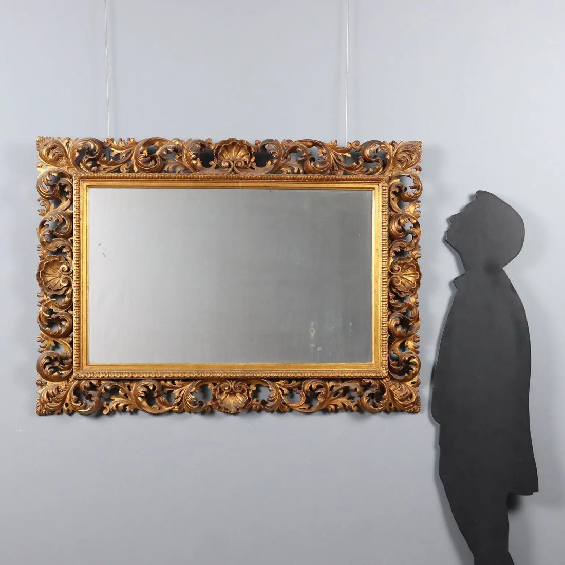 Antique Baroque Frame Carved Wood Italy XX Century