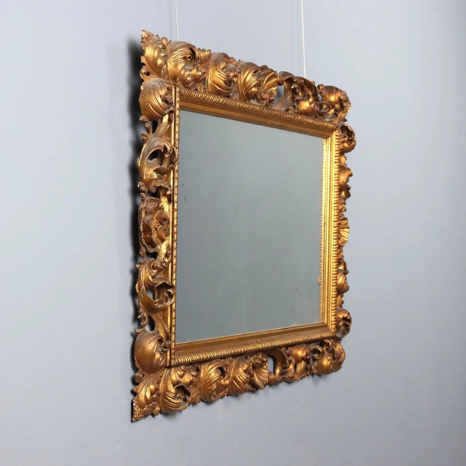 Antique Baroque Frame Carved Wood Italy XX Century