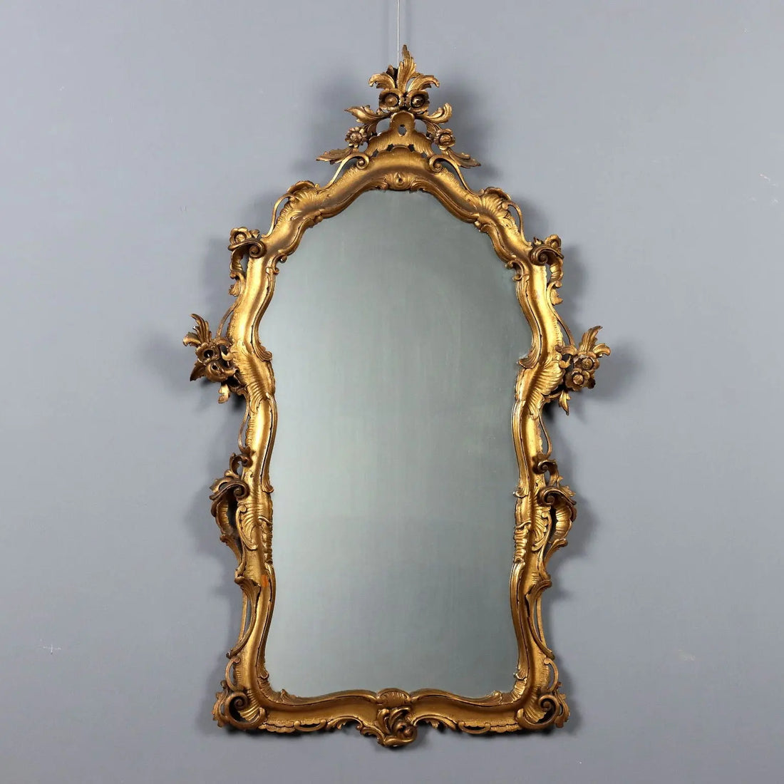 Antique Mirror Baroque Style Gilded Wood XX Century