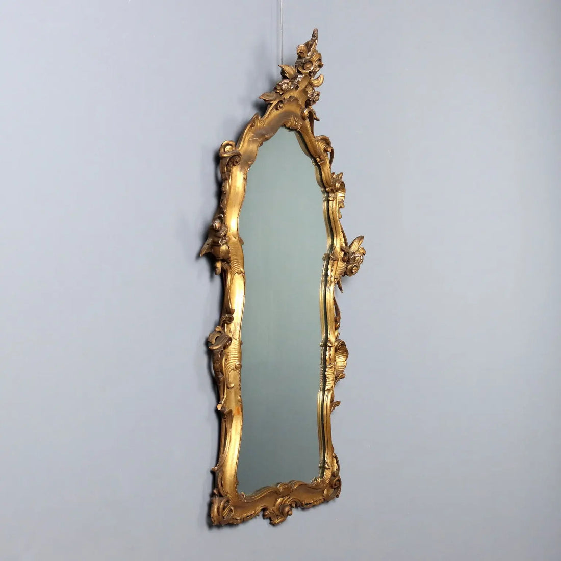 Antique Mirror Baroque Style Gilded Wood XX Century