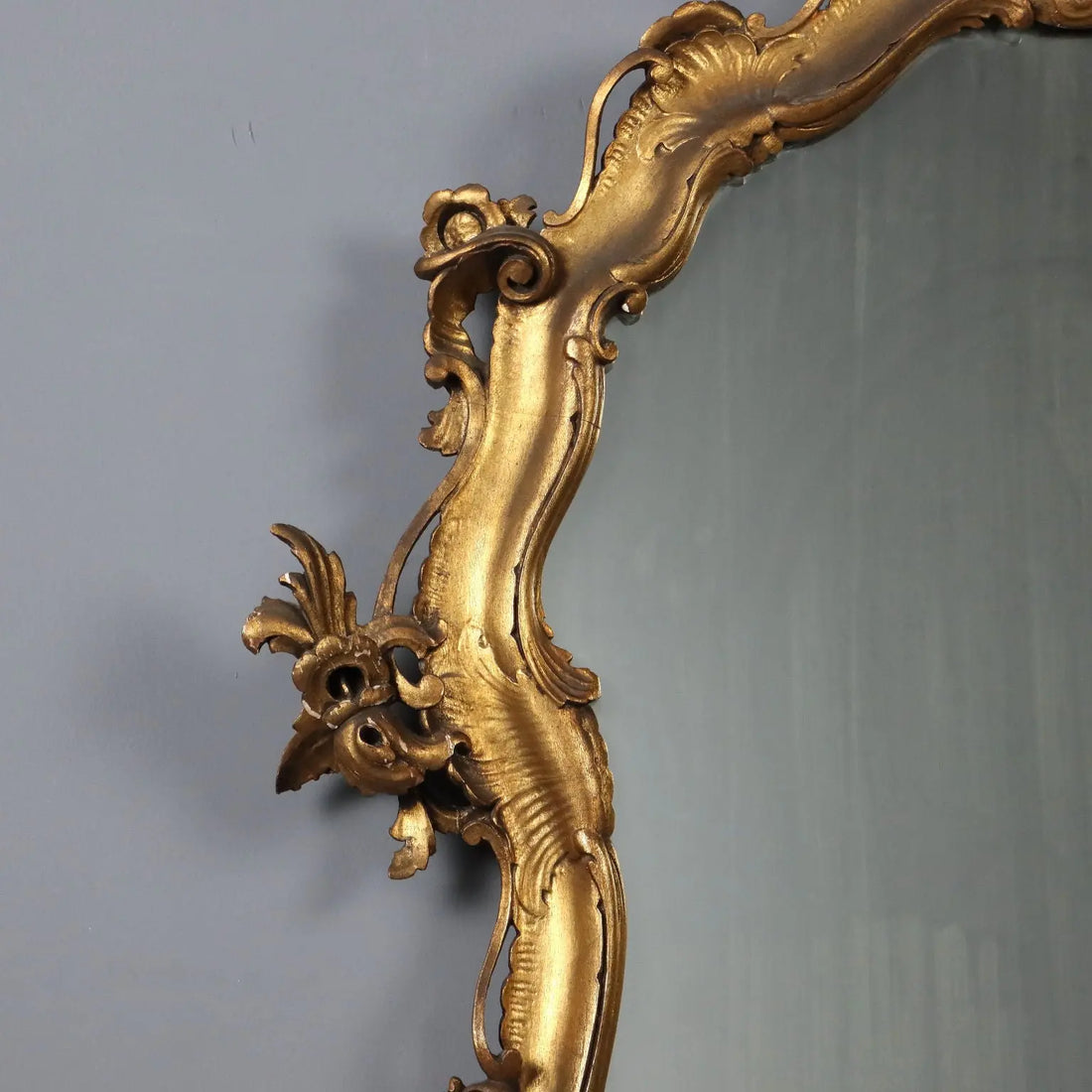 Antique Mirror Baroque Style Gilded Wood XX Century