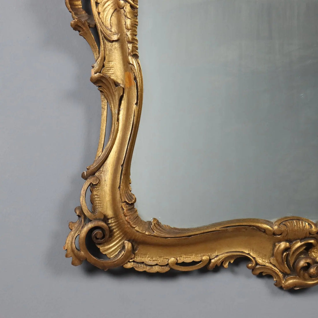 Antique Mirror Baroque Style Gilded Wood XX Century