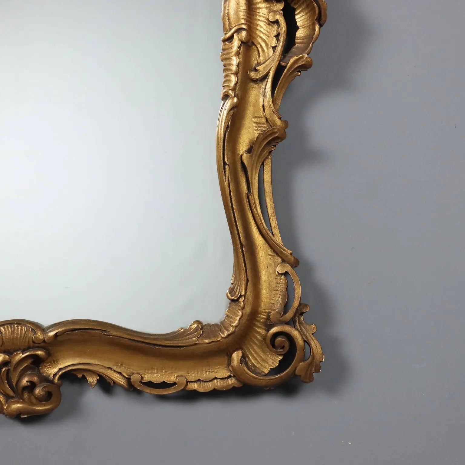 Antique Mirror Baroque Style Gilded Wood XX Century