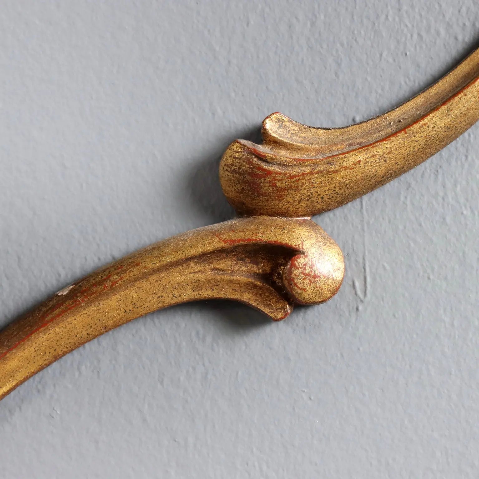 Pair of Drop-Shaped Gilded Wood Consoles - 20th Century