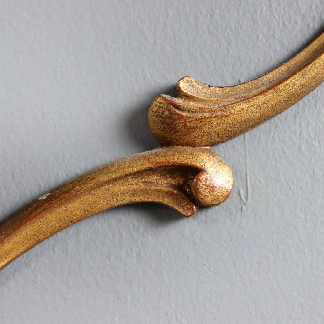 Pair of Drop-Shaped Gilded Wood Consoles - 20th Century
