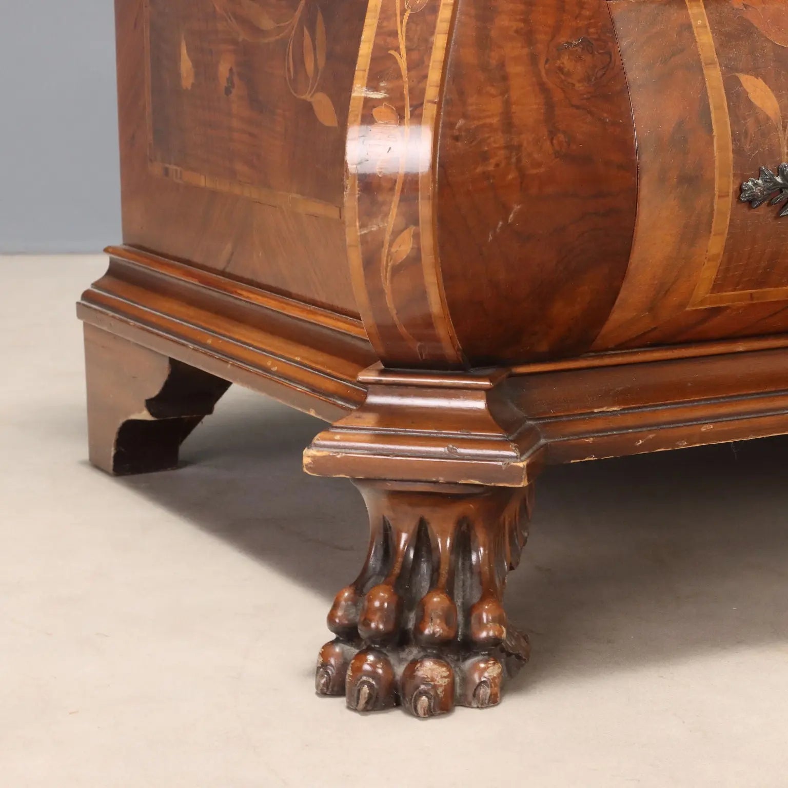 Dutch Style Bureau with Floral Inlays