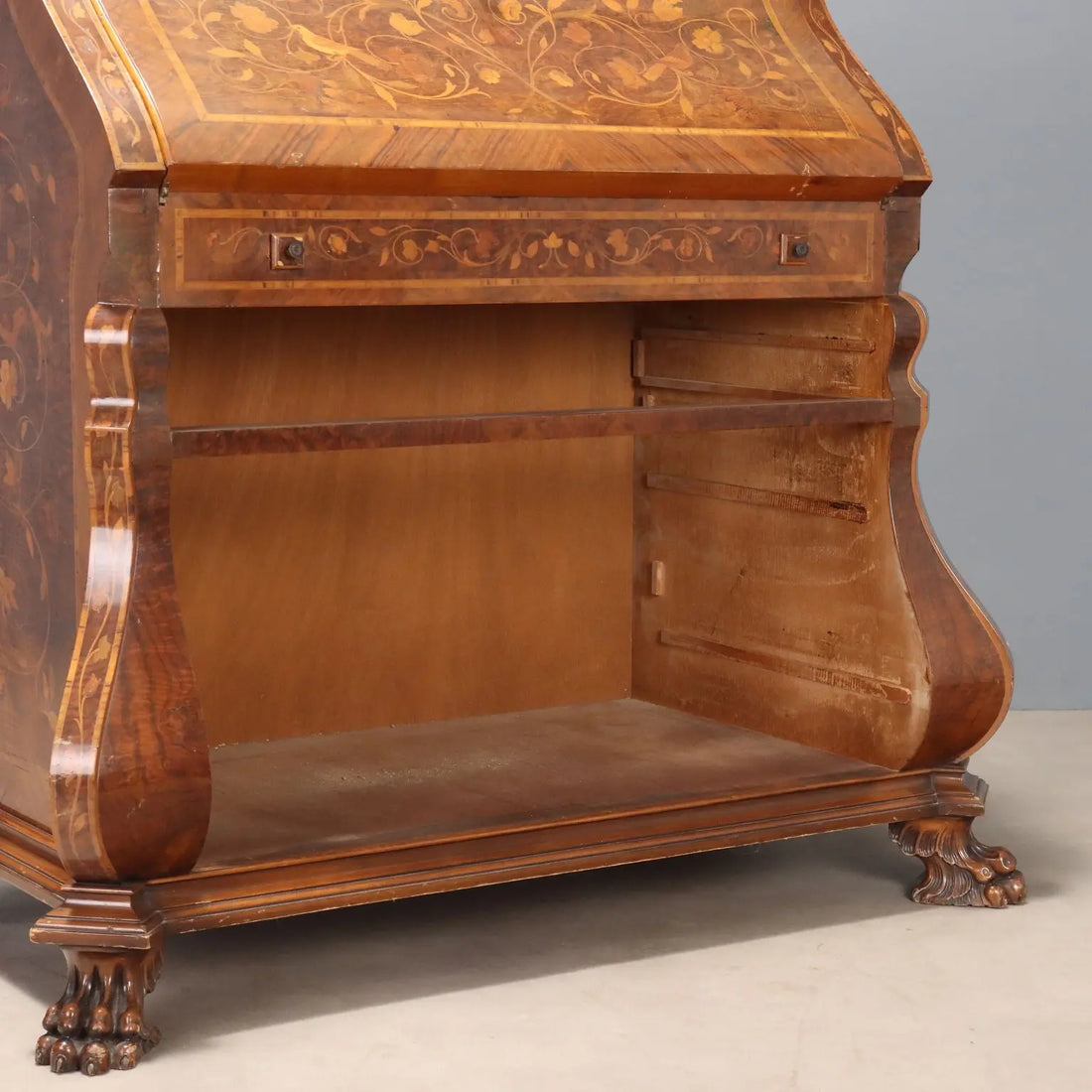 Dutch Style Bureau with Floral Inlays