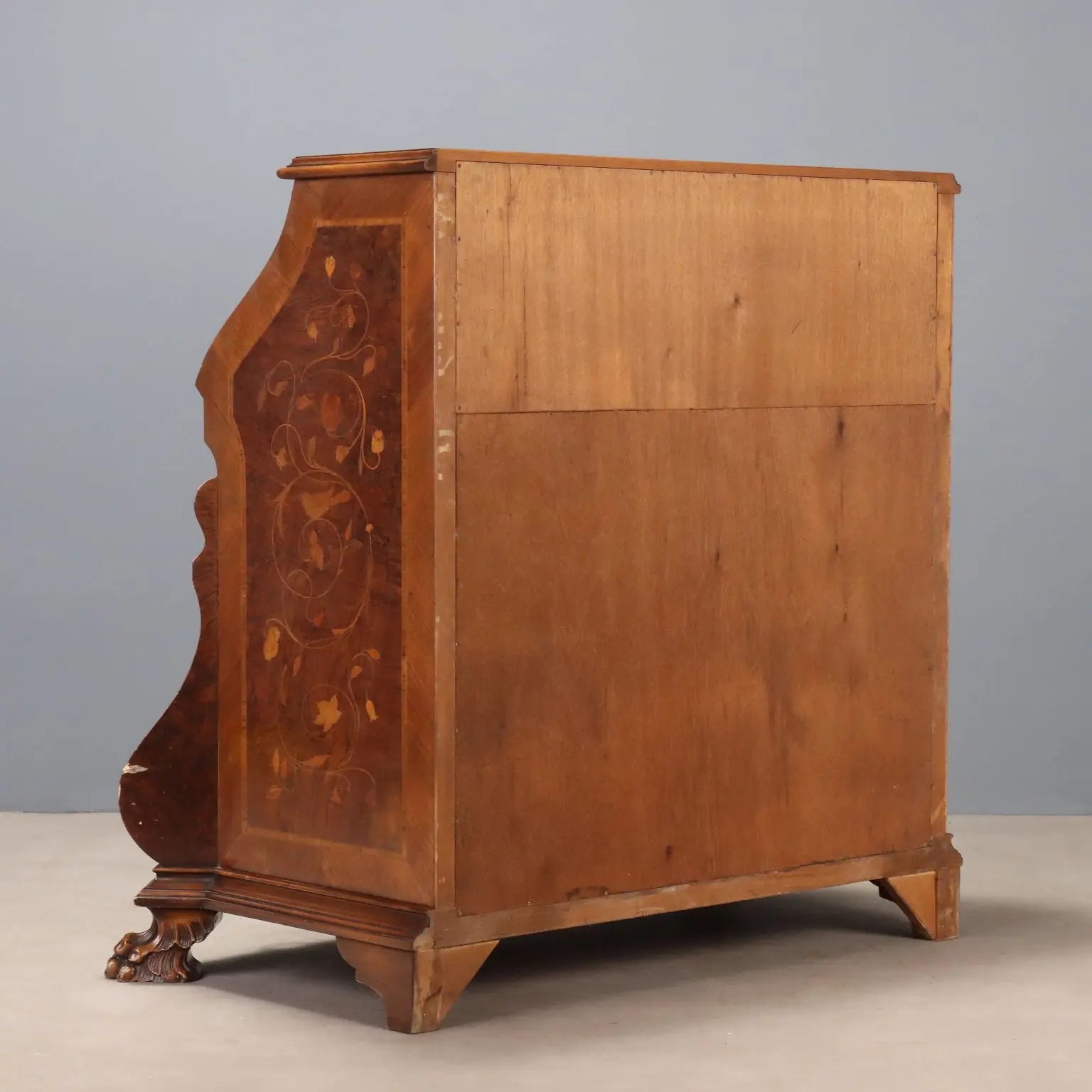 Dutch Style Bureau with Floral Inlays