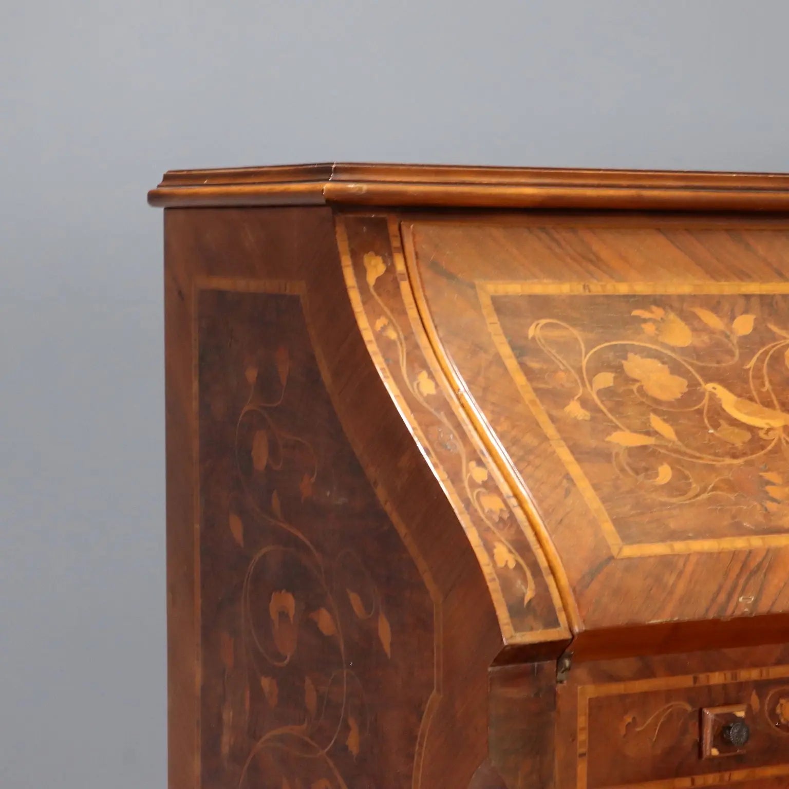 Dutch Style Bureau with Floral Inlays