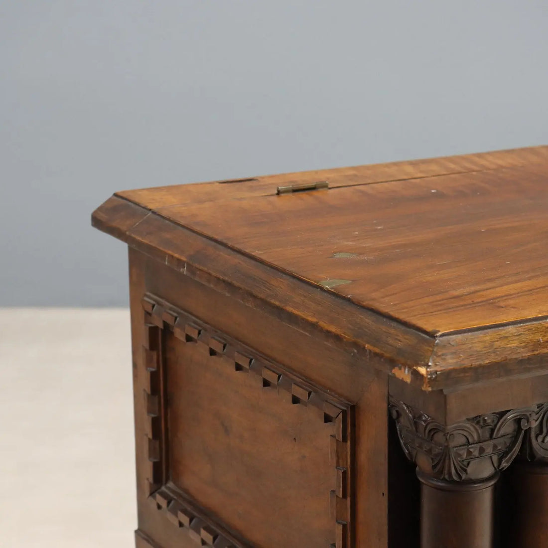 Carved Walnut Chest - Italy 1950s