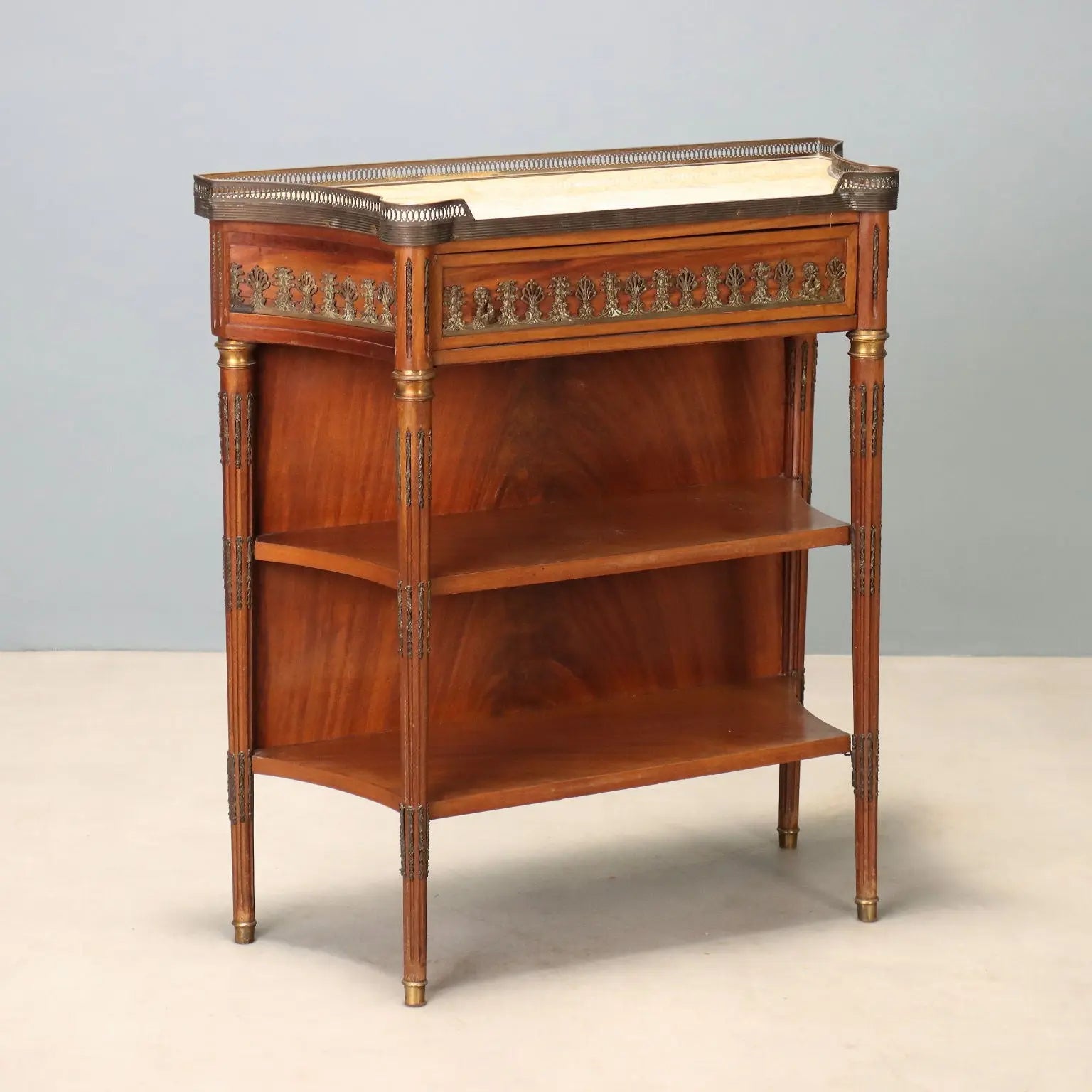 Neoclassical Mahogany and Marble Console, Early 20th Century