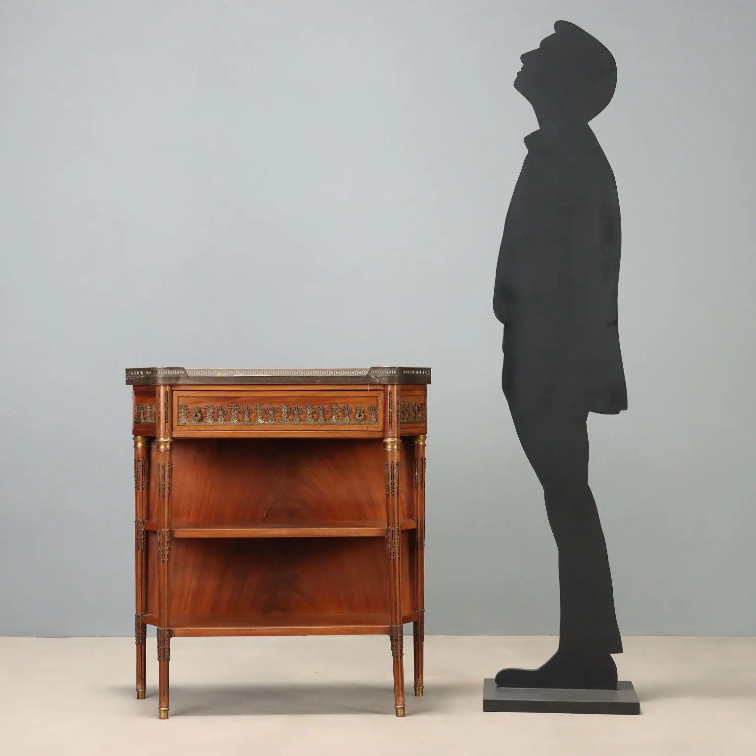Neoclassical Mahogany and Marble Console, Early 20th Century