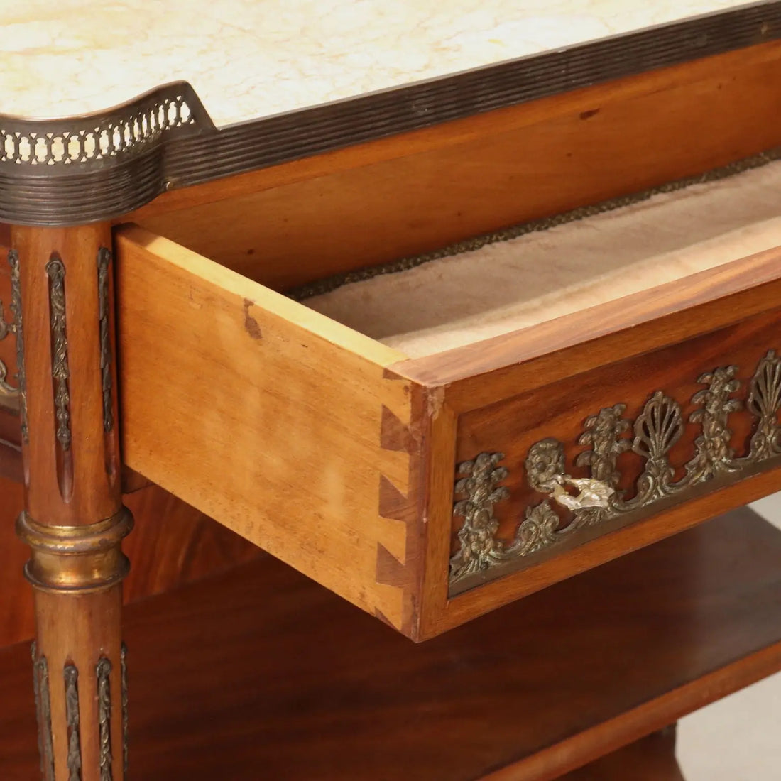 Neoclassical Mahogany and Marble Console, Early 20th Century