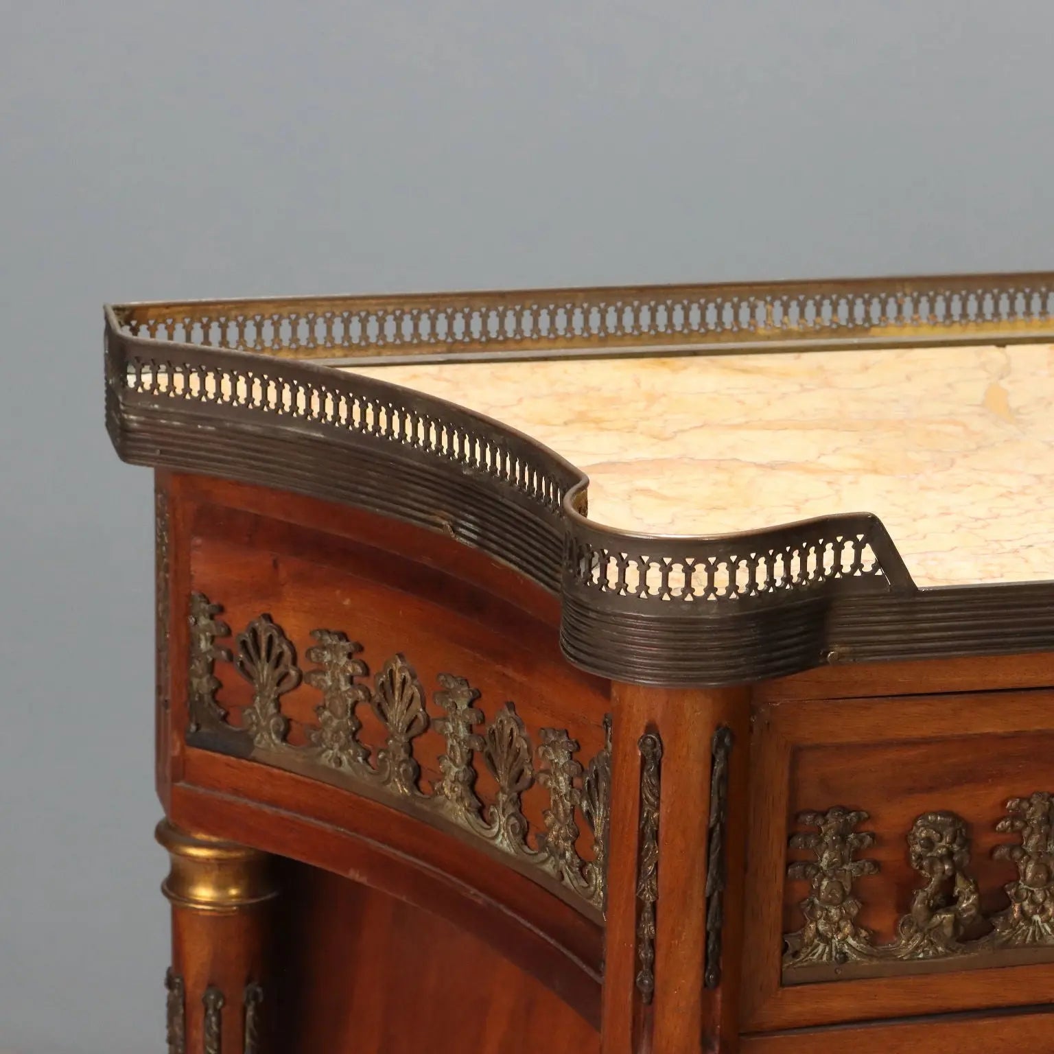 Neoclassical Mahogany and Marble Console, Early 20th Century