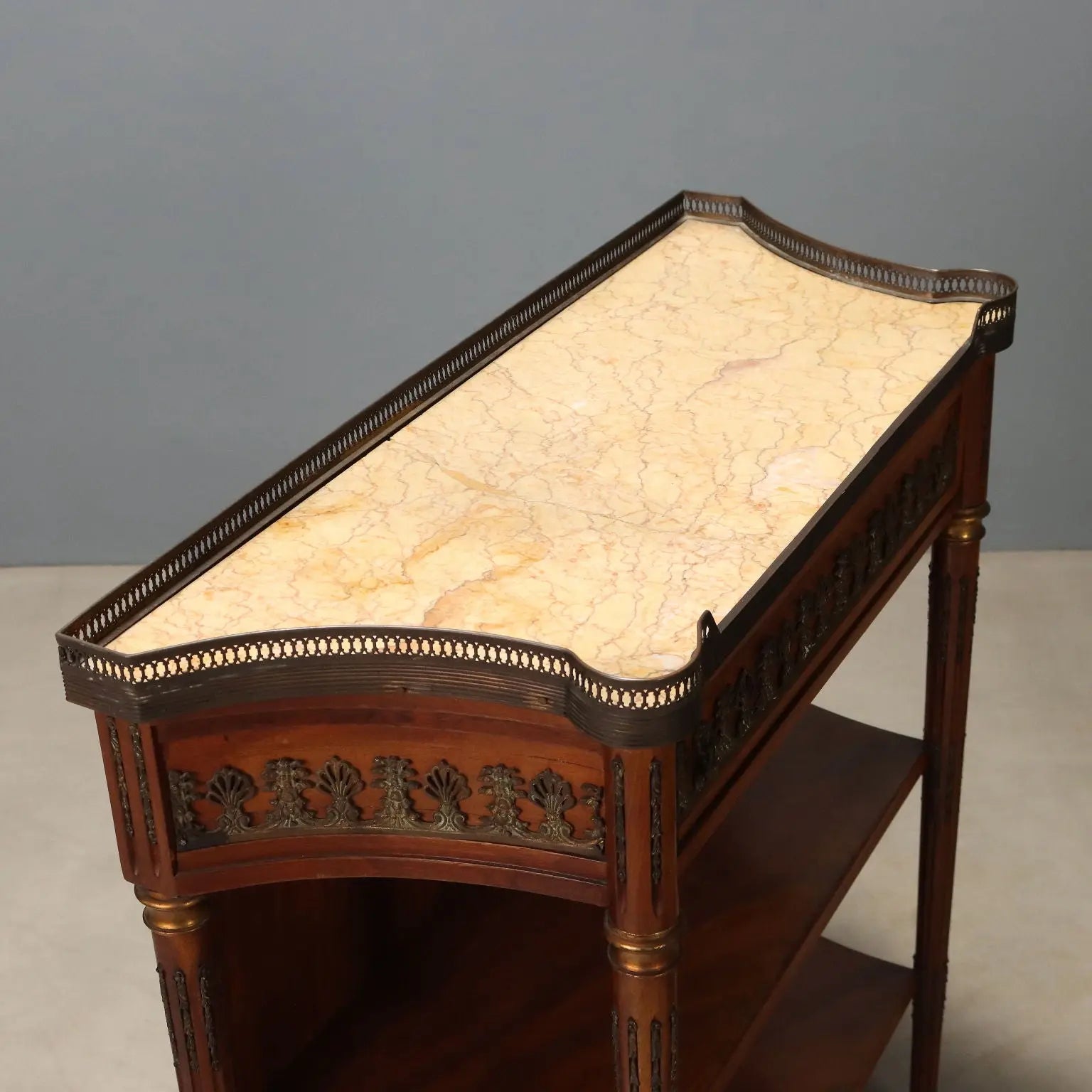 Neoclassical Mahogany and Marble Console, Early 20th Century