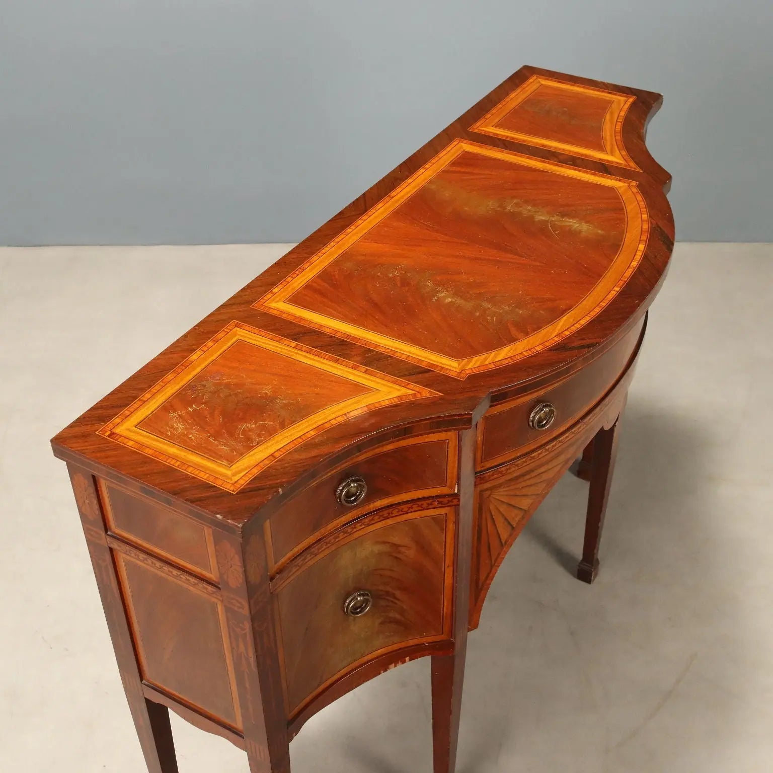 Victorian Mahogany Sideboard with Inlays, 20th Century