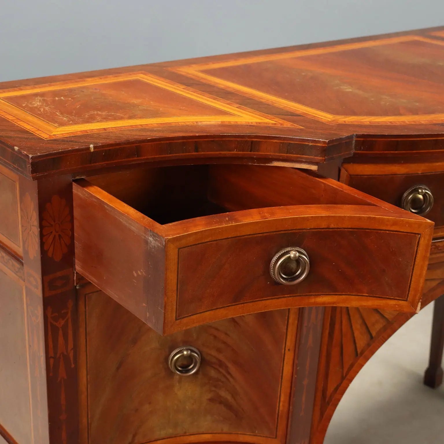 Victorian Mahogany Sideboard with Inlays, 20th Century