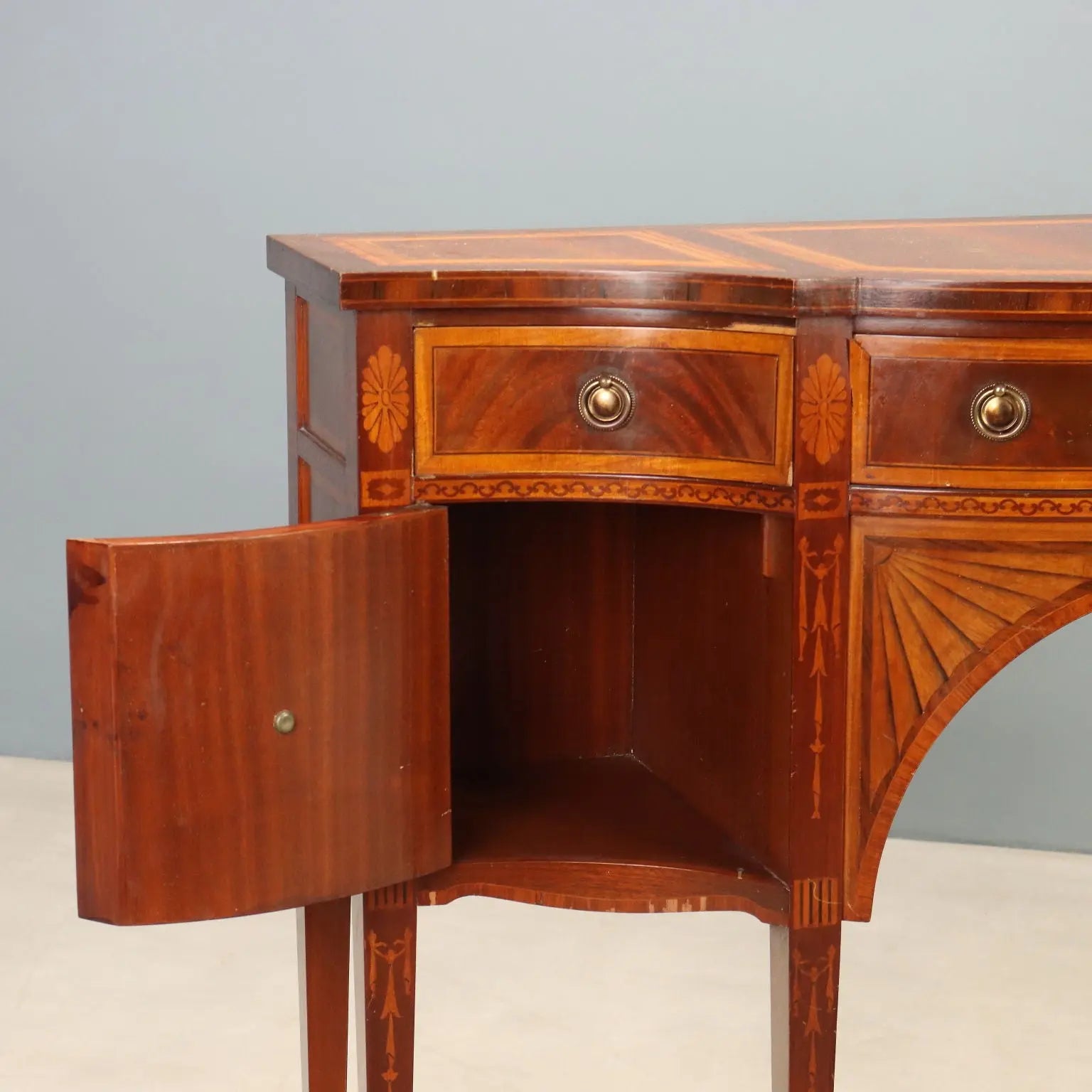 Victorian Mahogany Sideboard with Inlays, 20th Century