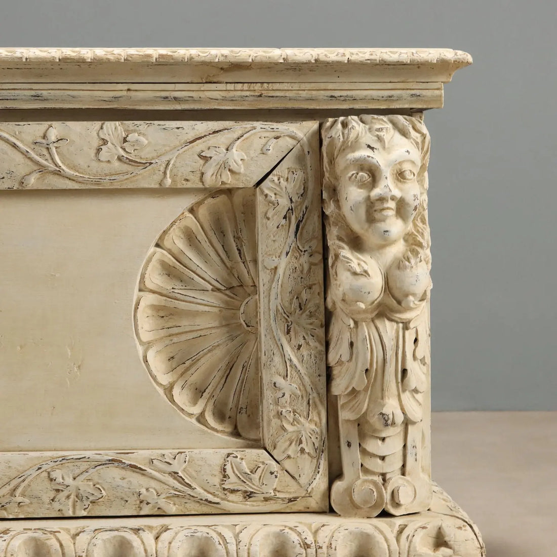 Antique Neo-Renaissance Chest Lacquered Poplar Italy XIX Century