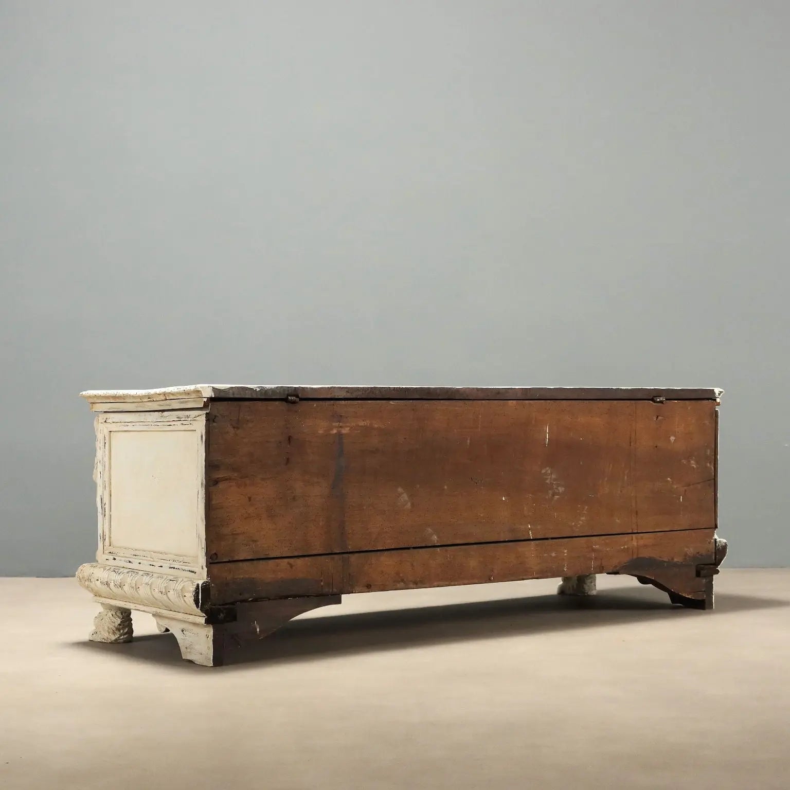 Antique Neo-Renaissance Chest Lacquered Poplar Italy XIX Century