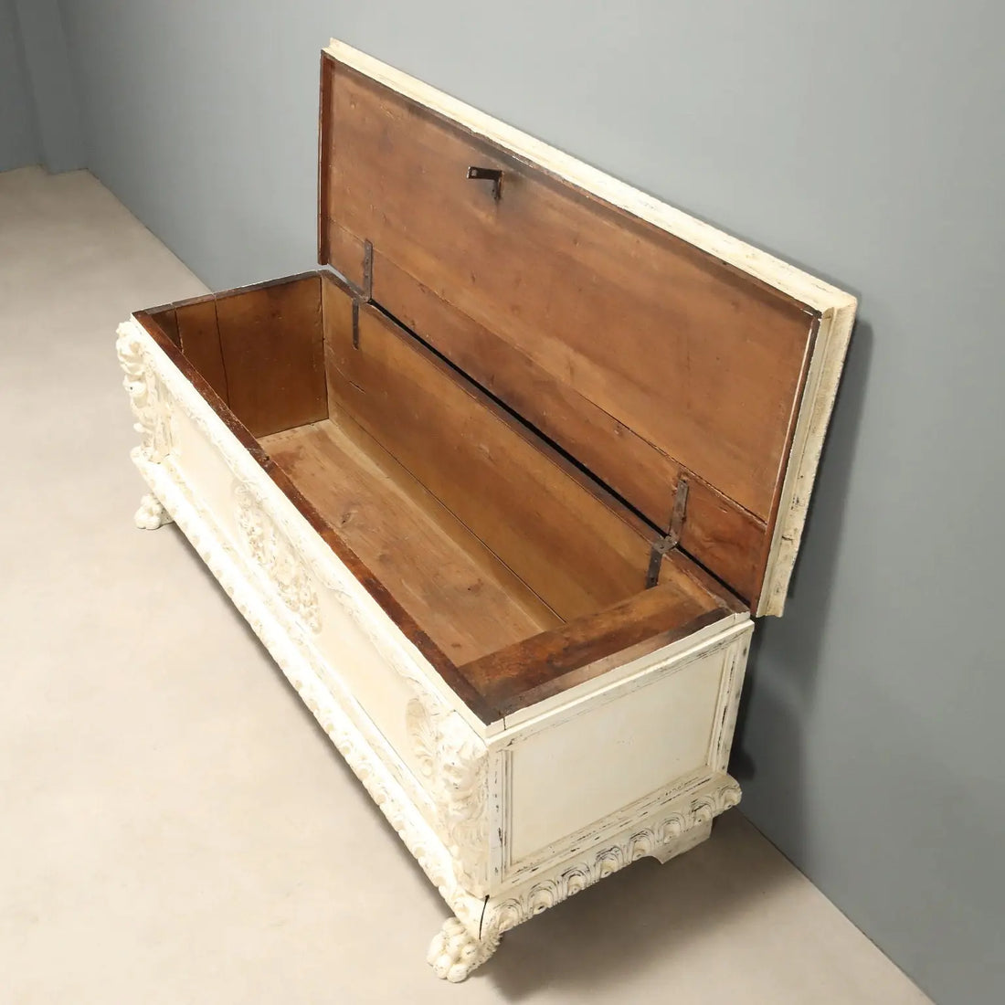 Antique Neo-Renaissance Chest Lacquered Poplar Italy XIX Century