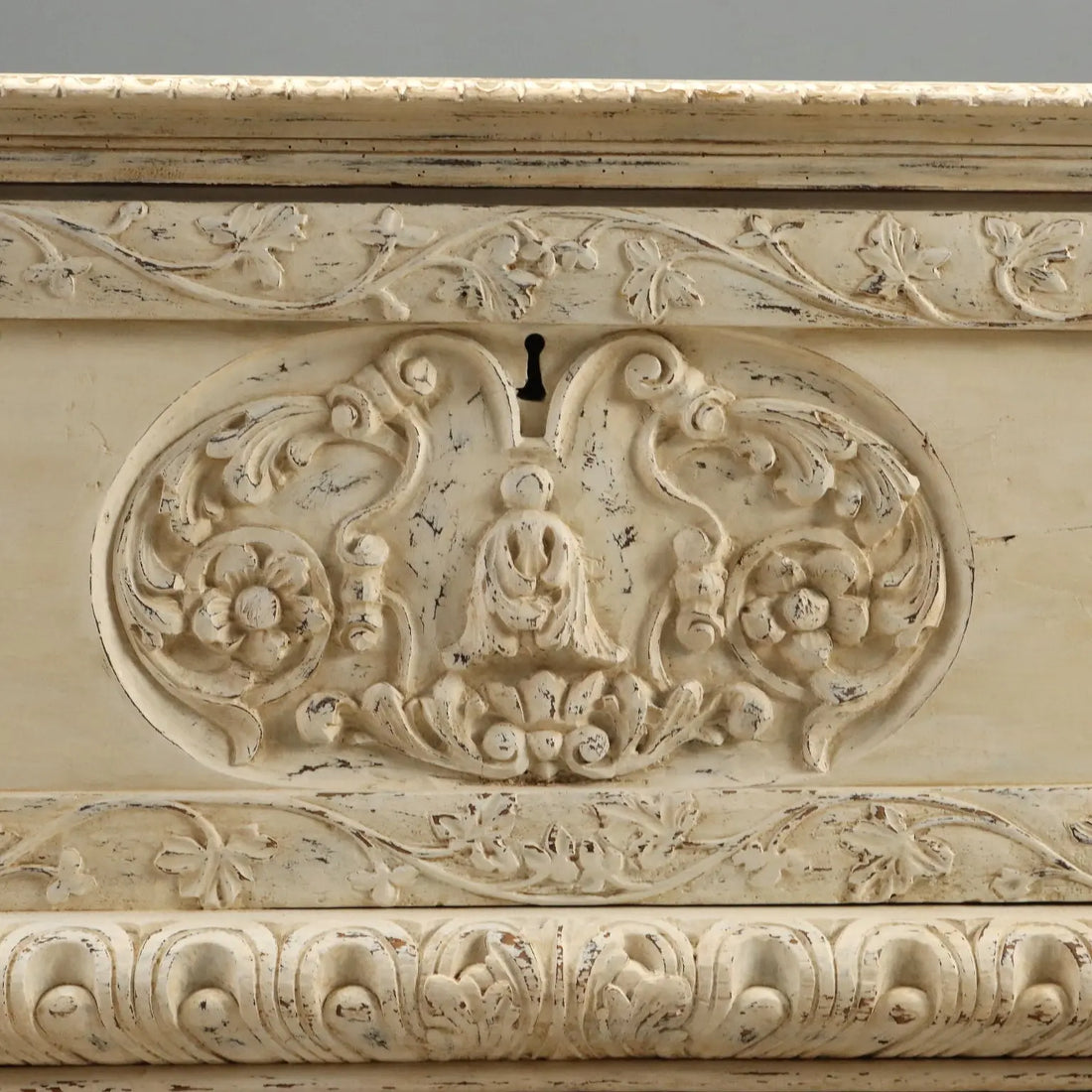 Antique Neo-Renaissance Chest Lacquered Poplar Italy XIX Century
