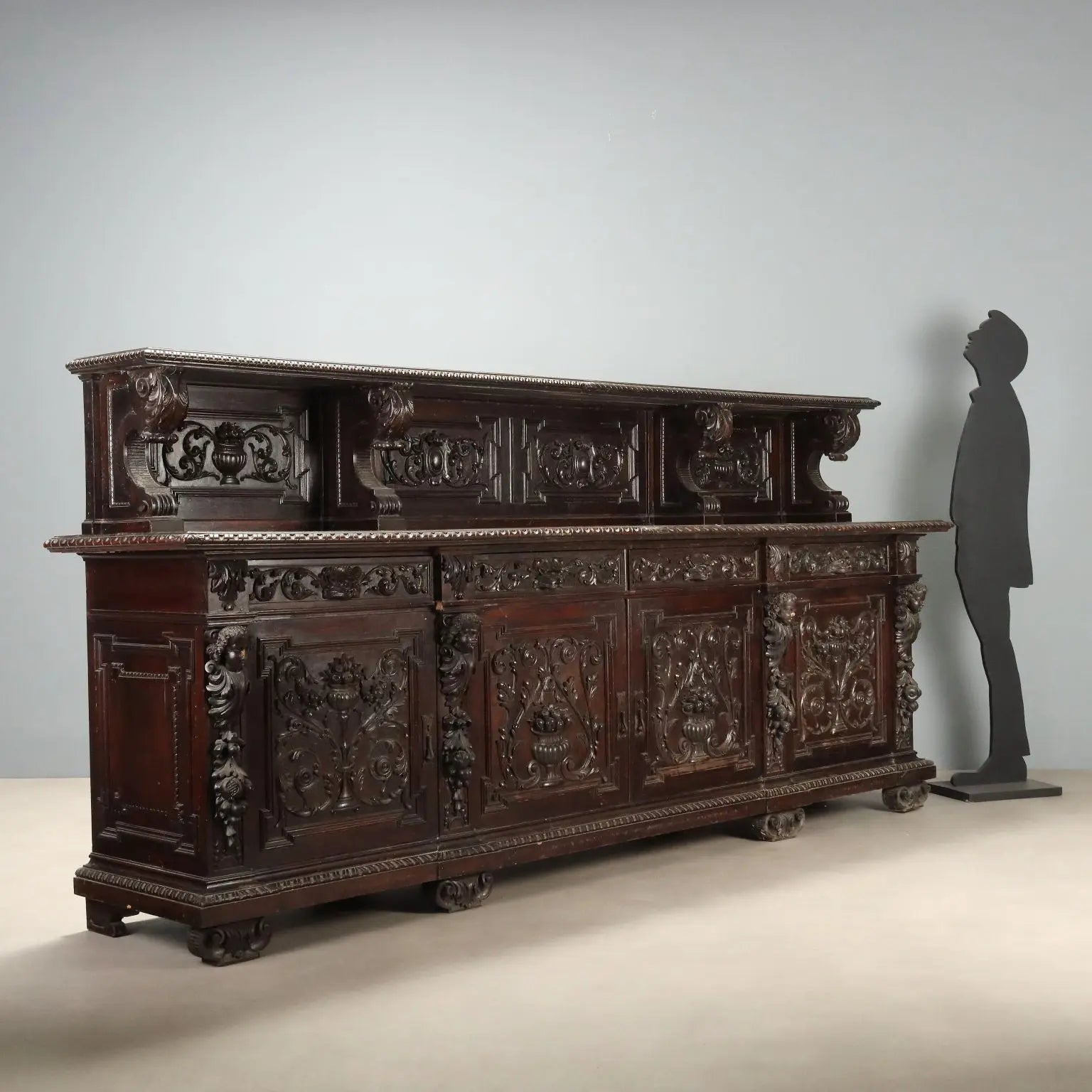Antique Cupboard Neo-Renaissance Walnut Italy XIX Century