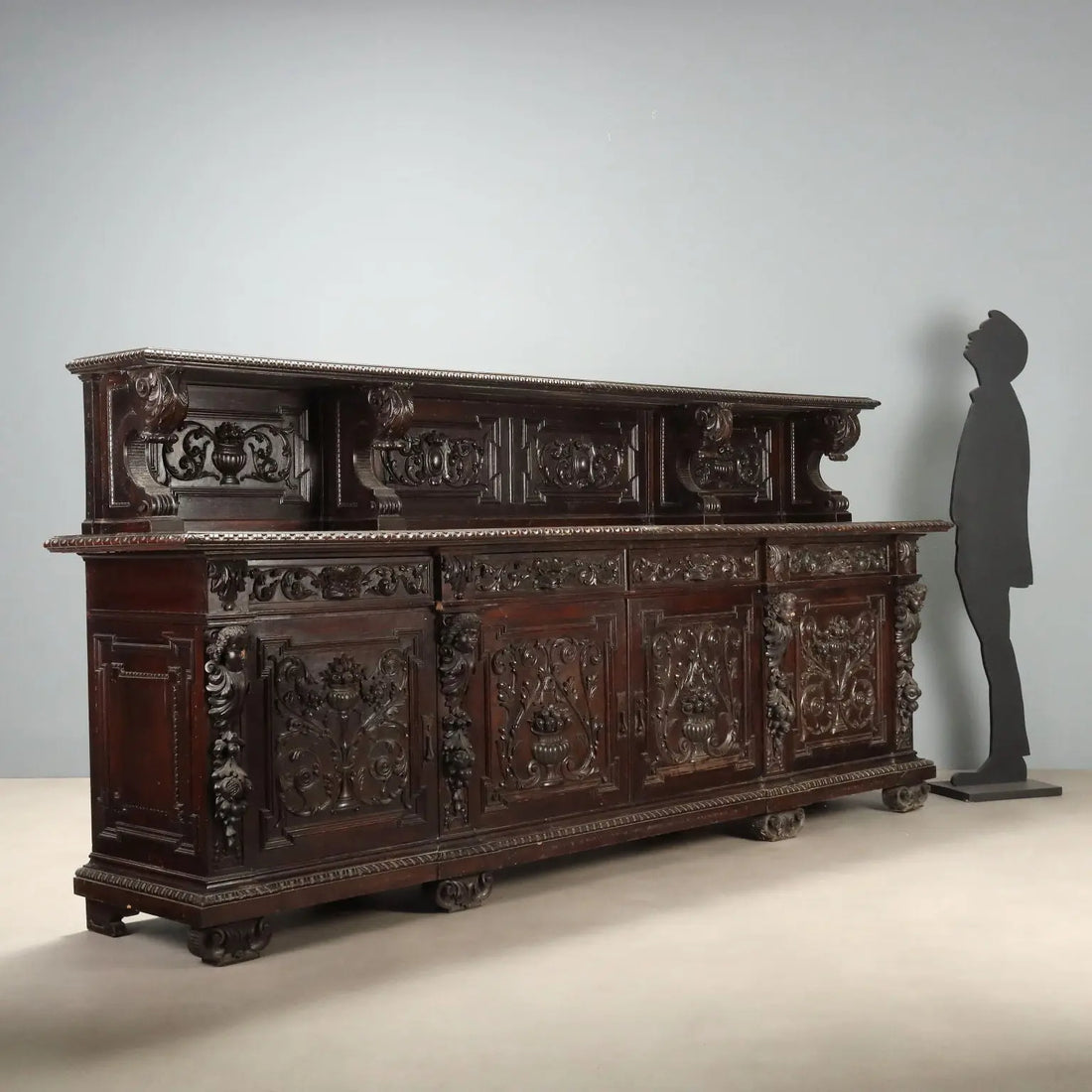 Antique Cupboard Neo-Renaissance Walnut Italy XIX Century