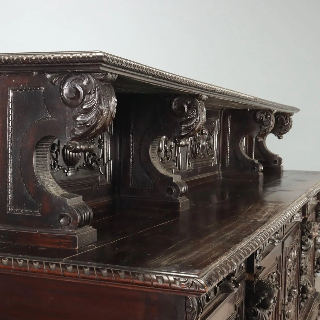 Antique Cupboard Neo-Renaissance Walnut Italy XIX Century