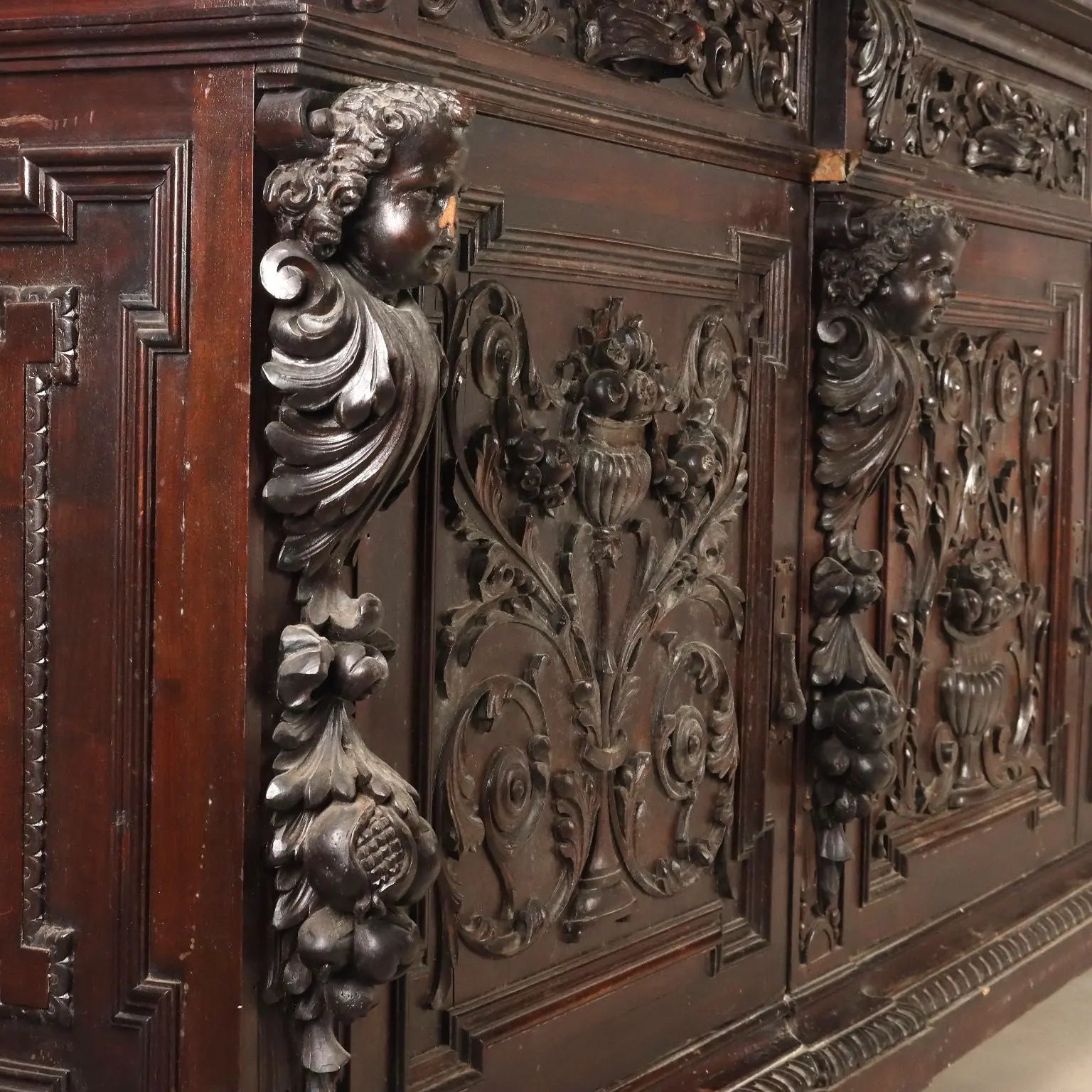 Antique Cupboard Neo-Renaissance Walnut Italy XIX Century