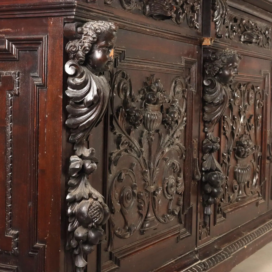 Antique Cupboard Neo-Renaissance Walnut Italy XIX Century
