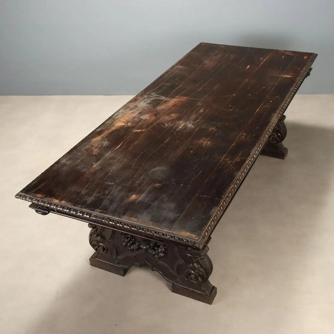 Antique Table Neo-Renaissance Walnut Italy Late XIX Century