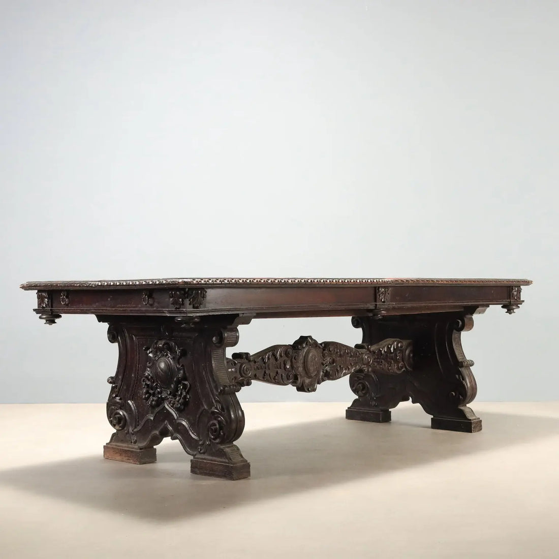 Antique Table Neo-Renaissance Walnut Italy Late XIX Century